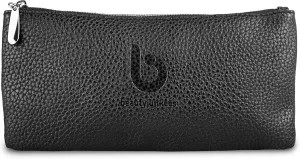 Beauty Junkees Makeup Brush Case Cosmetic Bag Black Make Up Brush Holder Pouch or Cosmetic Storage Organizer for Purse or Travel, Large Enough to Carry All Size Brushes, Cruelty Free