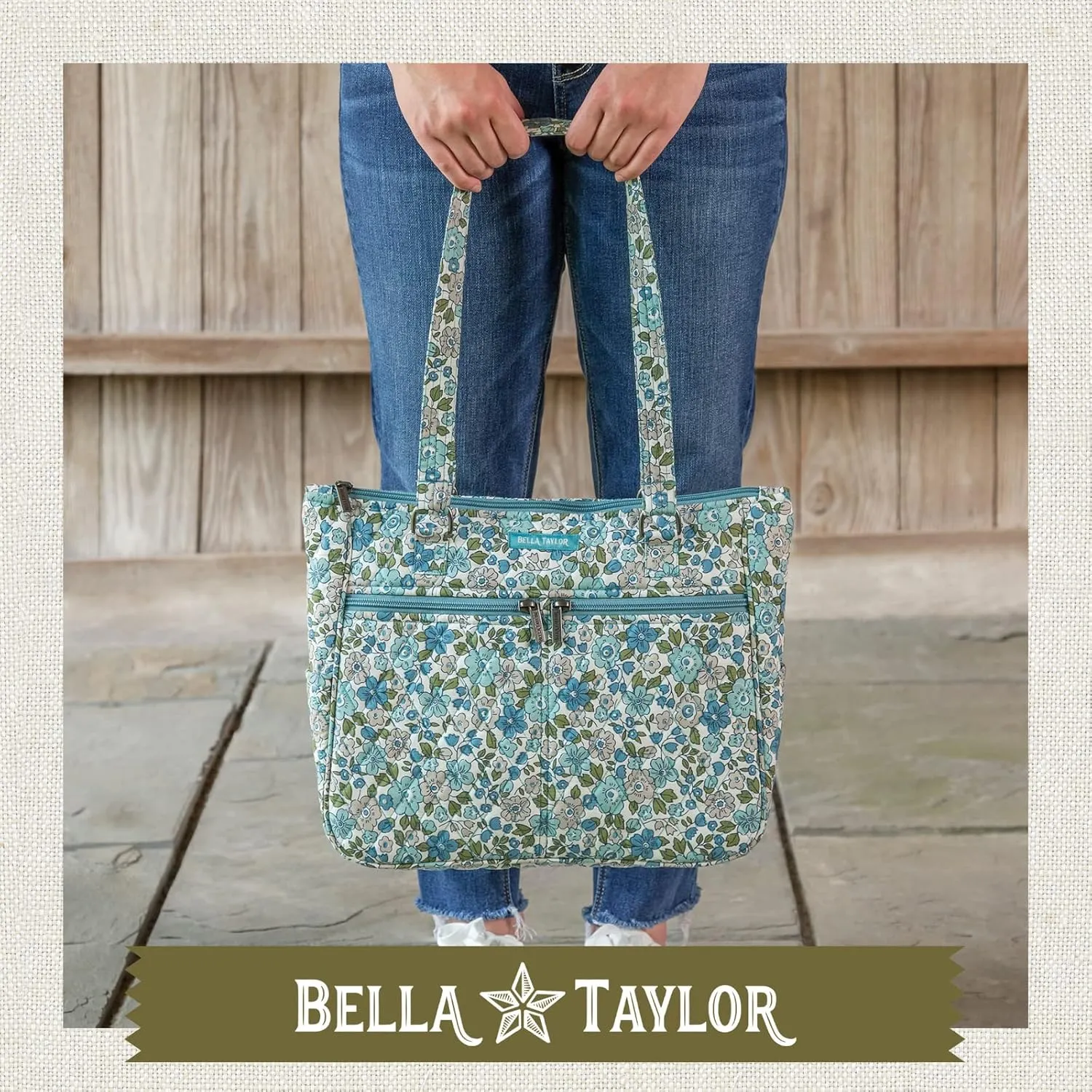 Bella Taylor Everyday Tote | Lightweight Quilted Fabric Handbags for Women