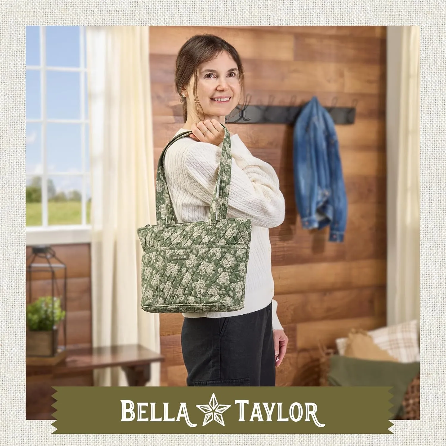 Bella Taylor Small Tote | Lightweight Quilted Fabric Purses for Women
