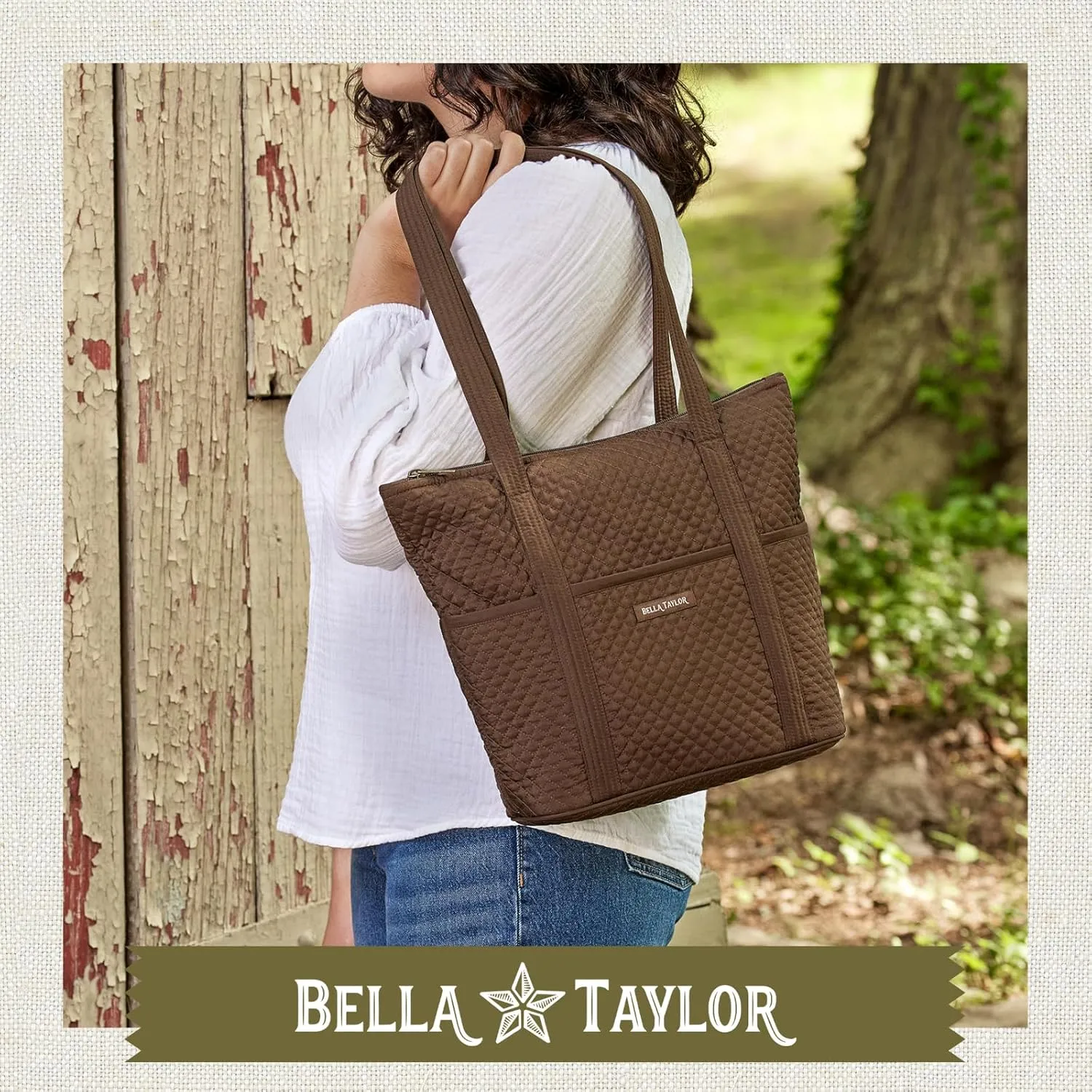 Bella Taylor Stride Tote | Lightweight Quilted Fabric Handbags for Women
