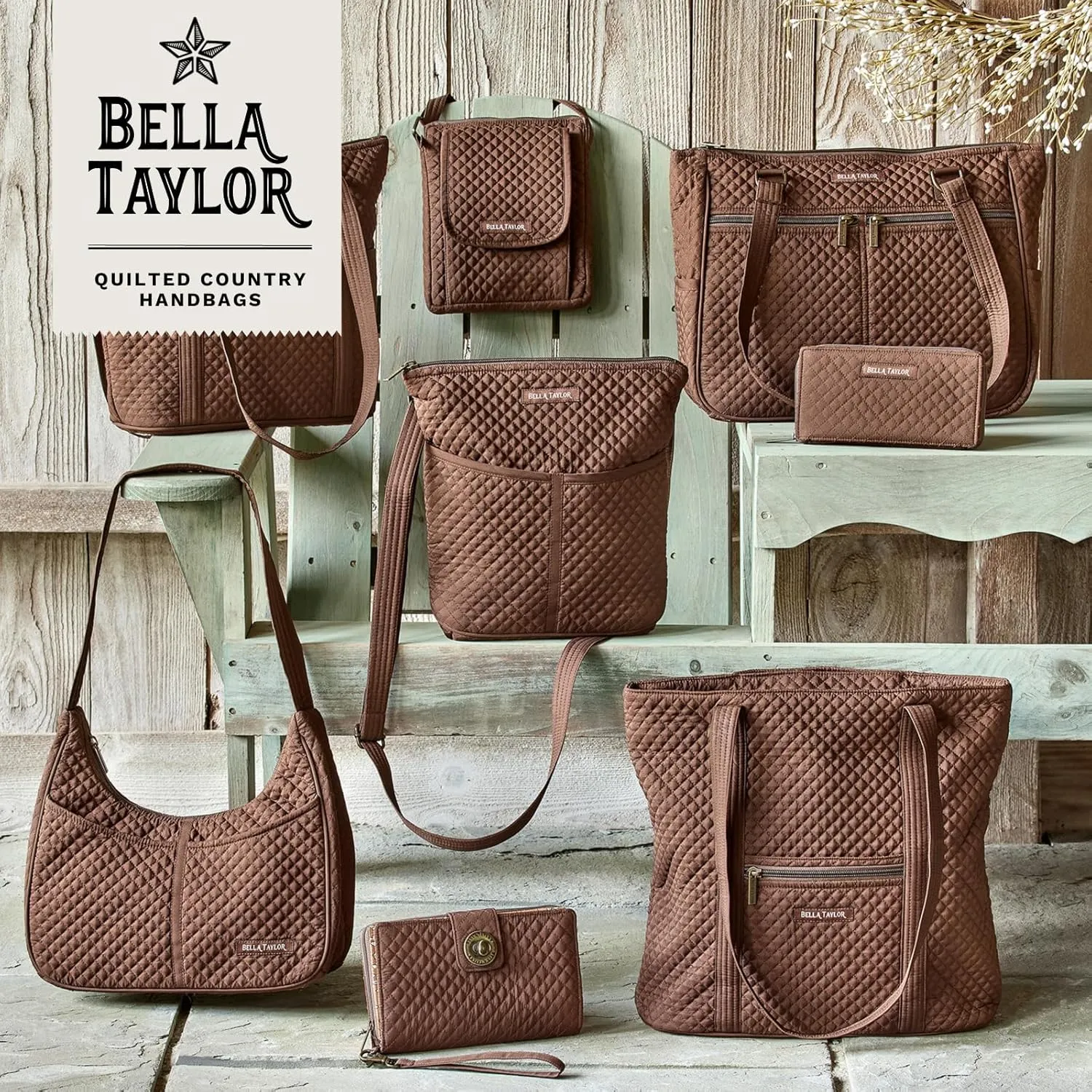 Bella Taylor Stride Tote | Lightweight Quilted Fabric Handbags for Women
