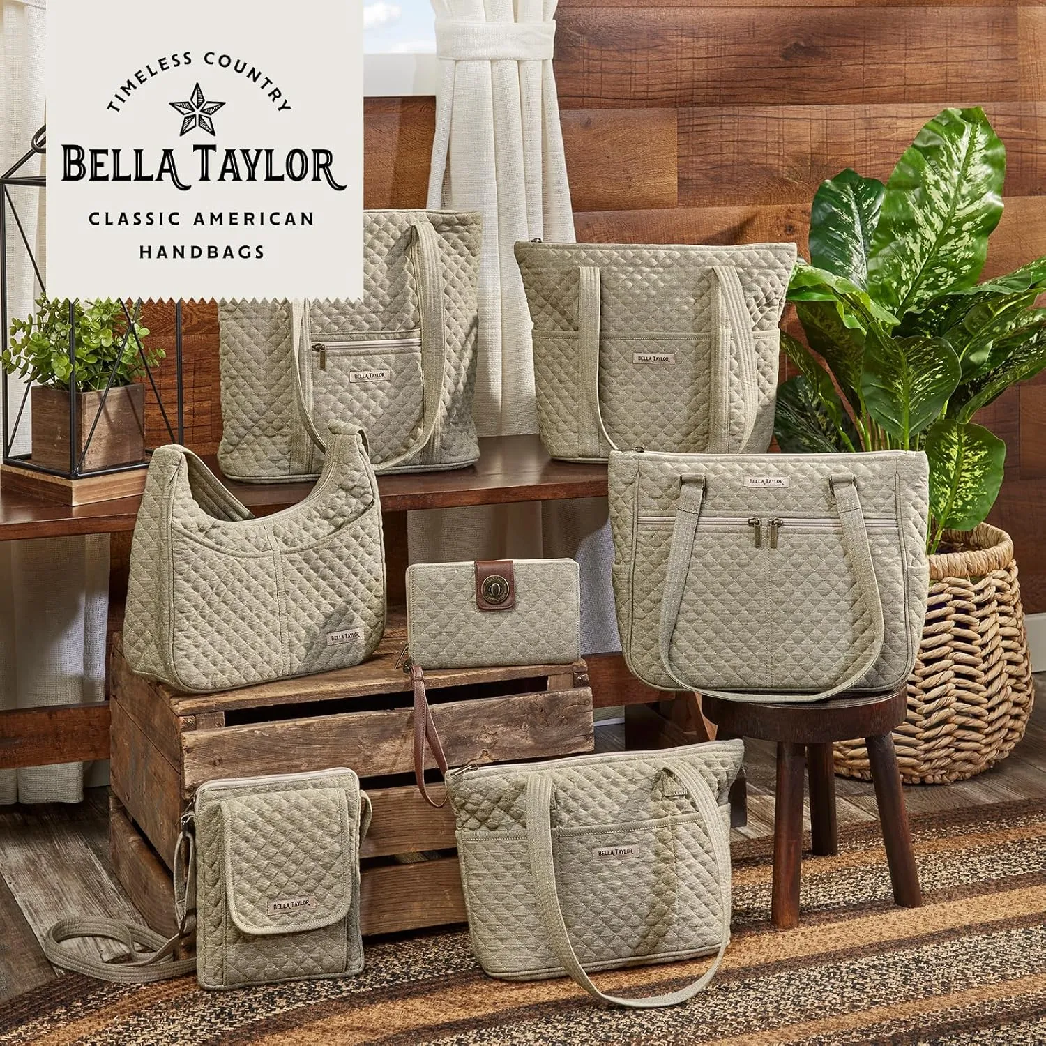 Bella Taylor Stride Tote | Lightweight Quilted Fabric Handbags for Women