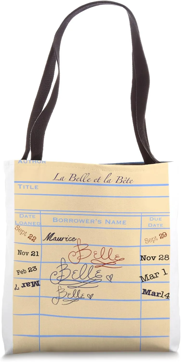 Belle’s Library Book Tote Bag