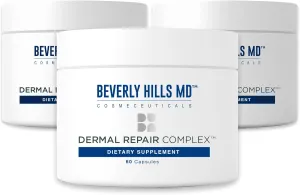 Beverly Hills MD Dermal Repair Anti-Aging Supplement - Hyaluronic Acid, Collagen, Vitamins for Smooth, Plump Skin (3)