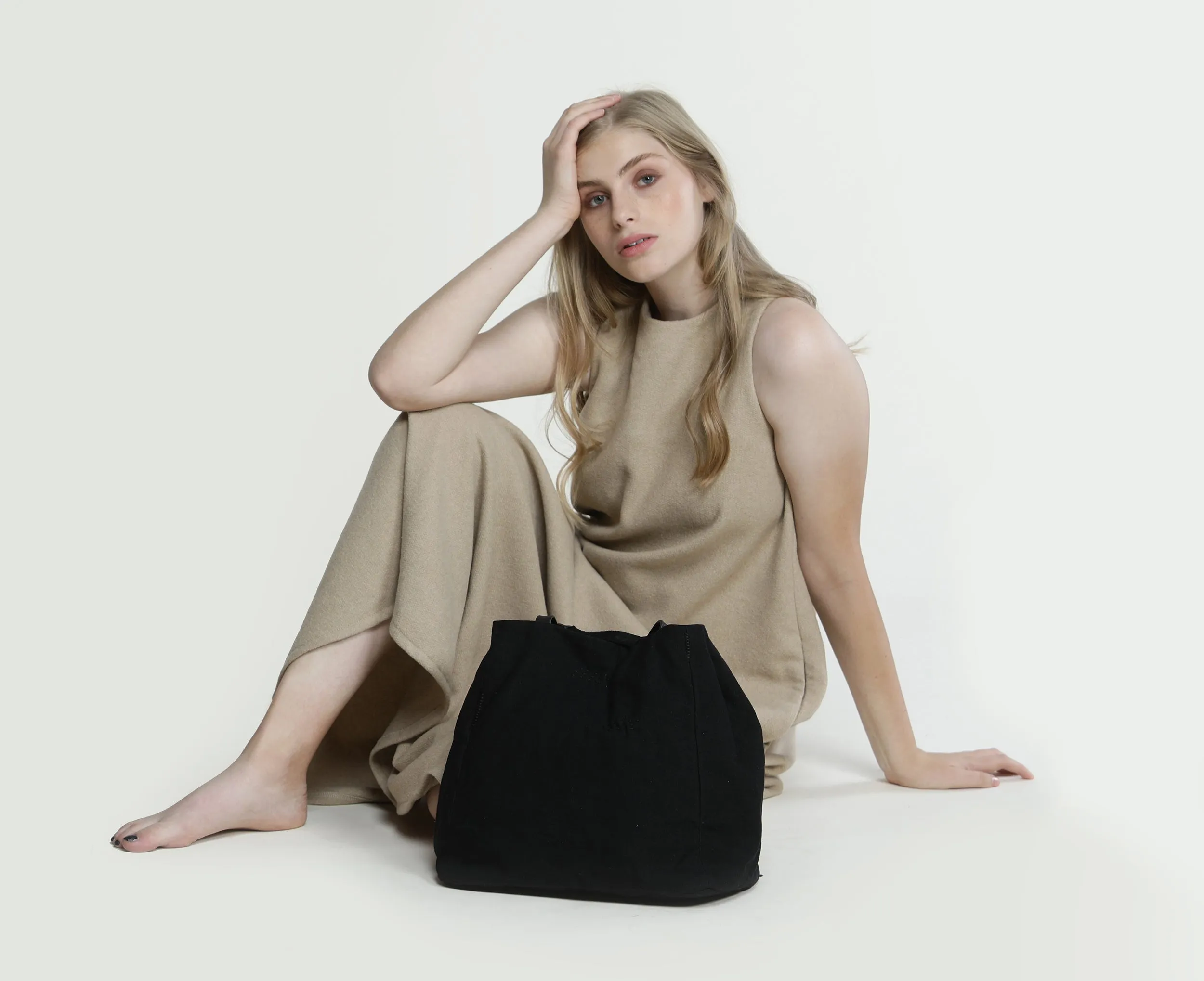 Black Cotton Tote Bag