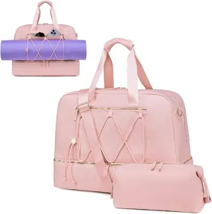 BLUBOON Travel Weekender Bag for Women Carry-on Tote Bag with Shoe Compartment Duffle Overnight Bag