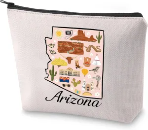 BLUPARK Arizona Lover Cosmetic Bag Arizona Souvenir Gift Arizona Travel Makeup Bag Gift From Arizona (Arizona)