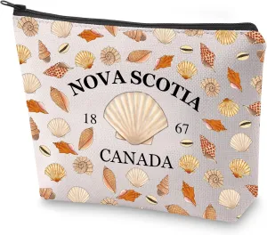BLUPARK East Coast Cosmetic Bag Souvenir Gift Nova Scotia 1867 Canada Travel Makeup Bag Gift For Travellers (NOVA SCOTIA)