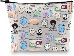 BLUPARK Funny Science Pun Gift Powerhouse Of The Cell Makeup Bag Chemistry Lab Gift Chemistry Assistant Cosmetic Bag (Powerhouse Of The Cell)