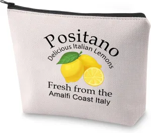BLUPARK Italian Islands Cosmetic Bag Positano Delicious Italian Lemons Fresh Makeup Bag Southern Italy Travel Gift (Positano)