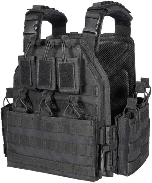 BOMTURN 1000D Tactical Vest for Men Quick Release Modular Vest Adjustable Vest Outdoor