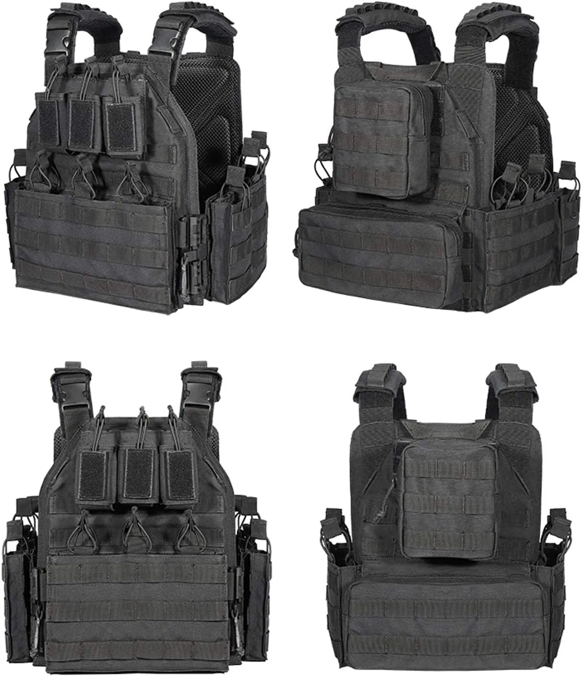 BOMTURN 1000D Tactical Vest for Men Quick Release Modular Vest Adjustable Vest Outdoor