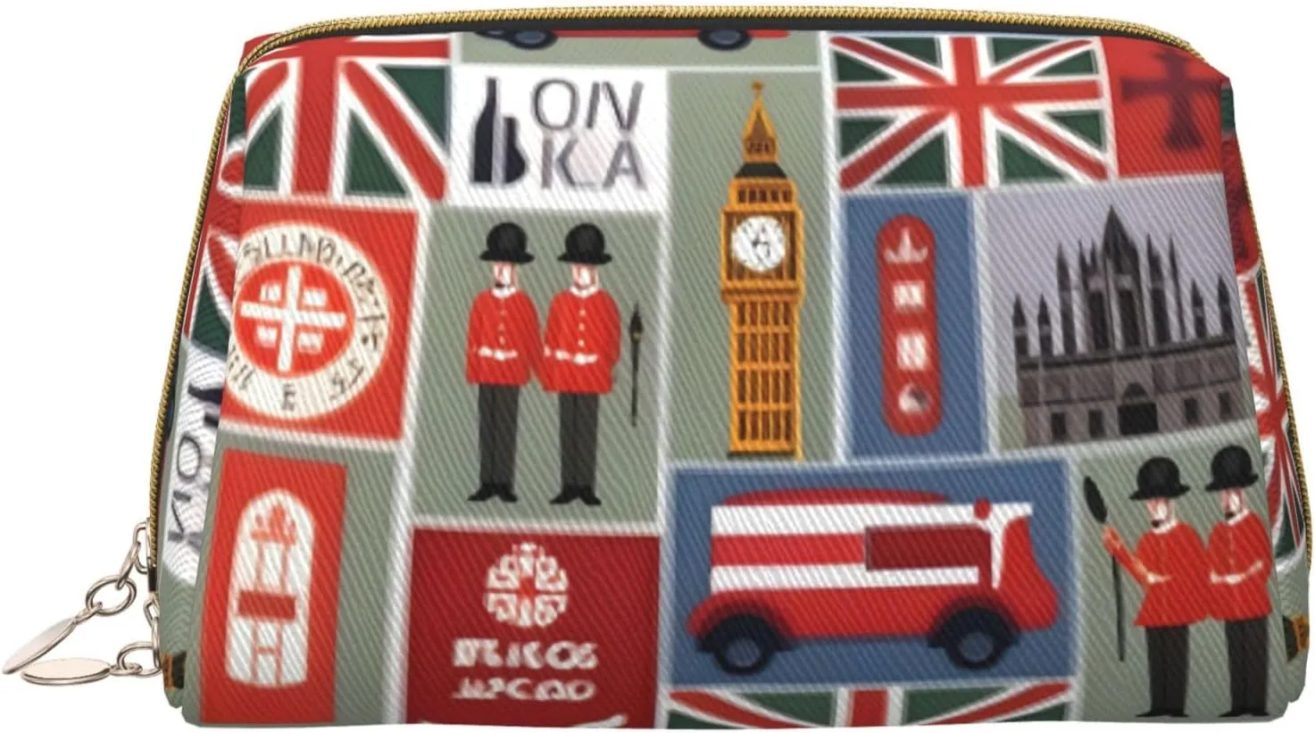 BREAUX England Symbols Print Large Women'S Cosmetic Bag Travel Cosmetic Cosmetic Bag Portable Organizer