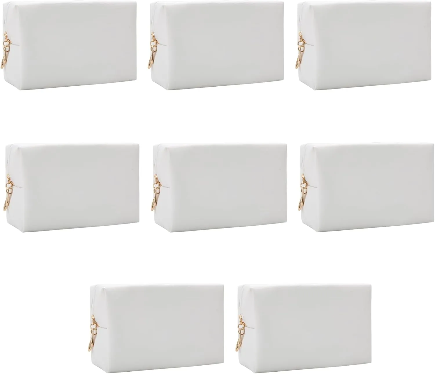 Bridesmaid Proposal Gifts Letter Cosmetic makeup bag bulk for Wedding Party Favors Bachelorette party decorations Toiletry Organizer Bag Makeup Case Gift (8, White)
