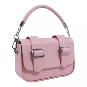 Buckle Handbag – Trendy & Stylish Shoulder Bag for Women (Pink)