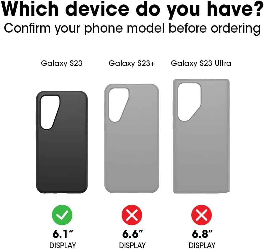 Bundle of OtterBox DEFENDER Series Screenless case Galaxy S23 - CANYON SUN   ALPHA FLEX Screen Protector