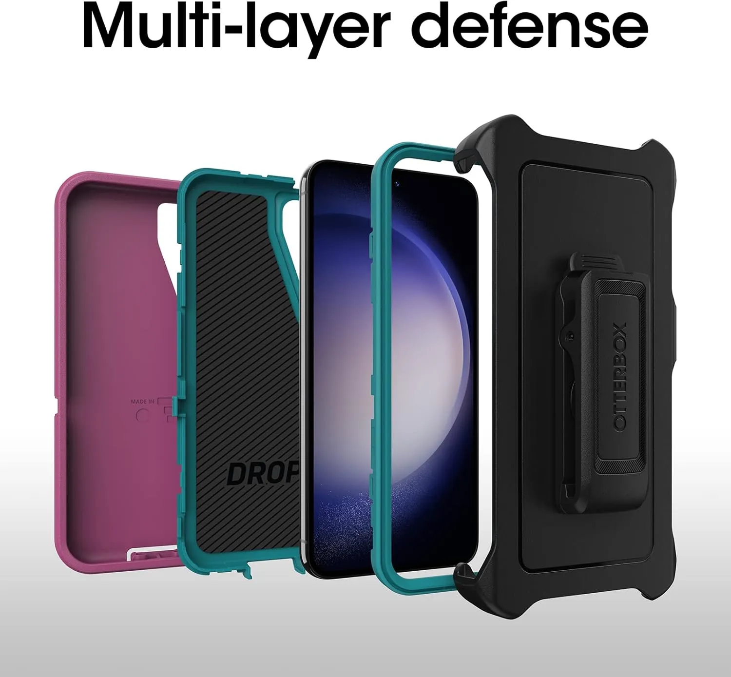 Bundle of OtterBox DEFENDER Series Screenless case Galaxy S23 - CANYON SUN   ALPHA FLEX Screen Protector