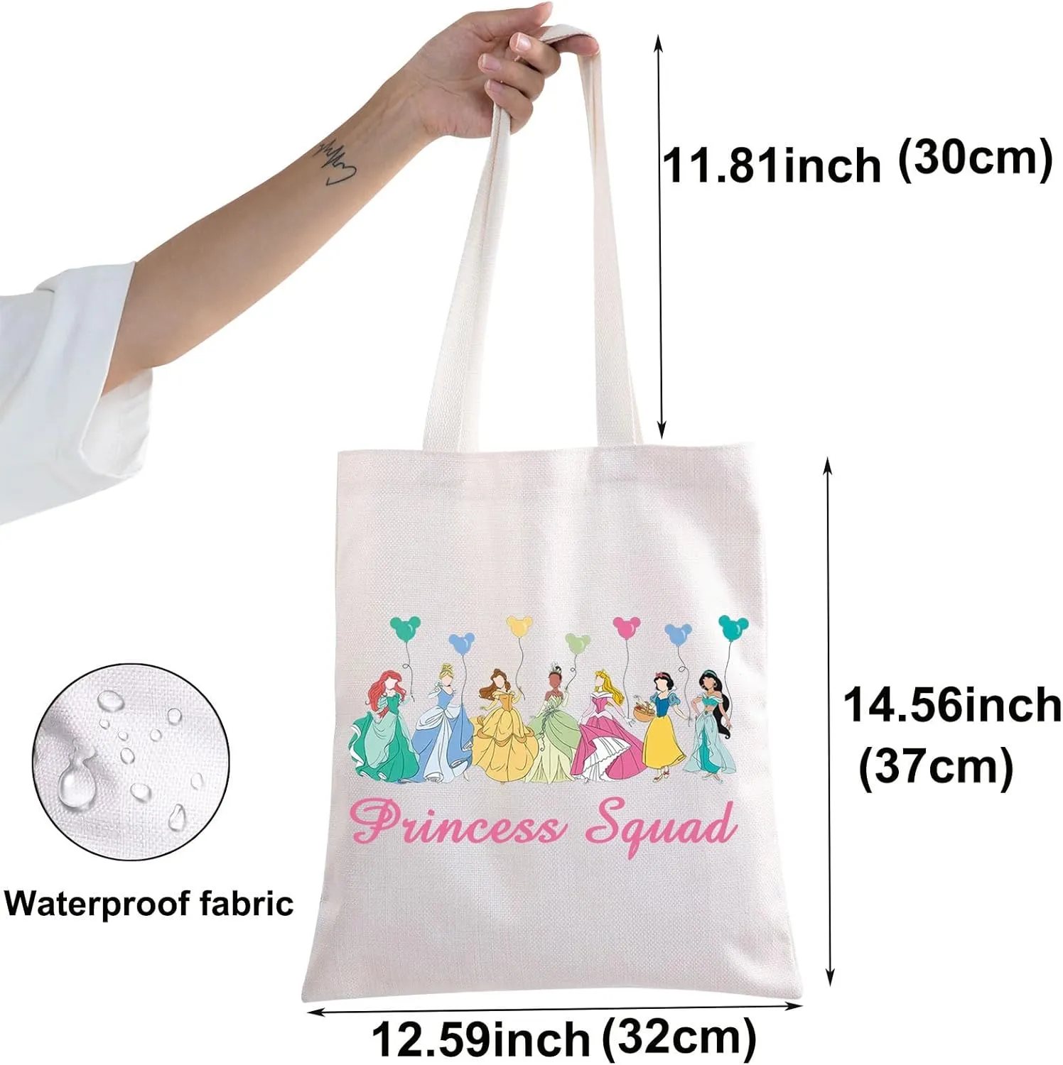 BWWKTOP Princess Squad Cosmetic Makeup Bag Princess Group Gifts Zipper Pouch Bag Princess Merchandise (Princess Squad TG)