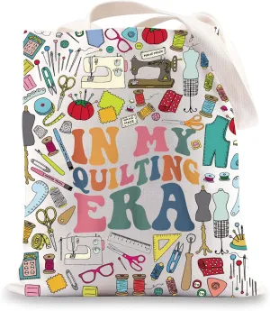 BWWKTOP Sewing Tote Bag Quilting Gifts In My Quilting Era Quilting Shoulder Bag Sewing Gifts For Fabric Lovers