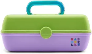 Caboodles Pretty in Petite Makeup Box, Hard Plastic Organizer Box, 2 Swivel Trays, Fashion Mirror, Secure Latch for Safe Travel