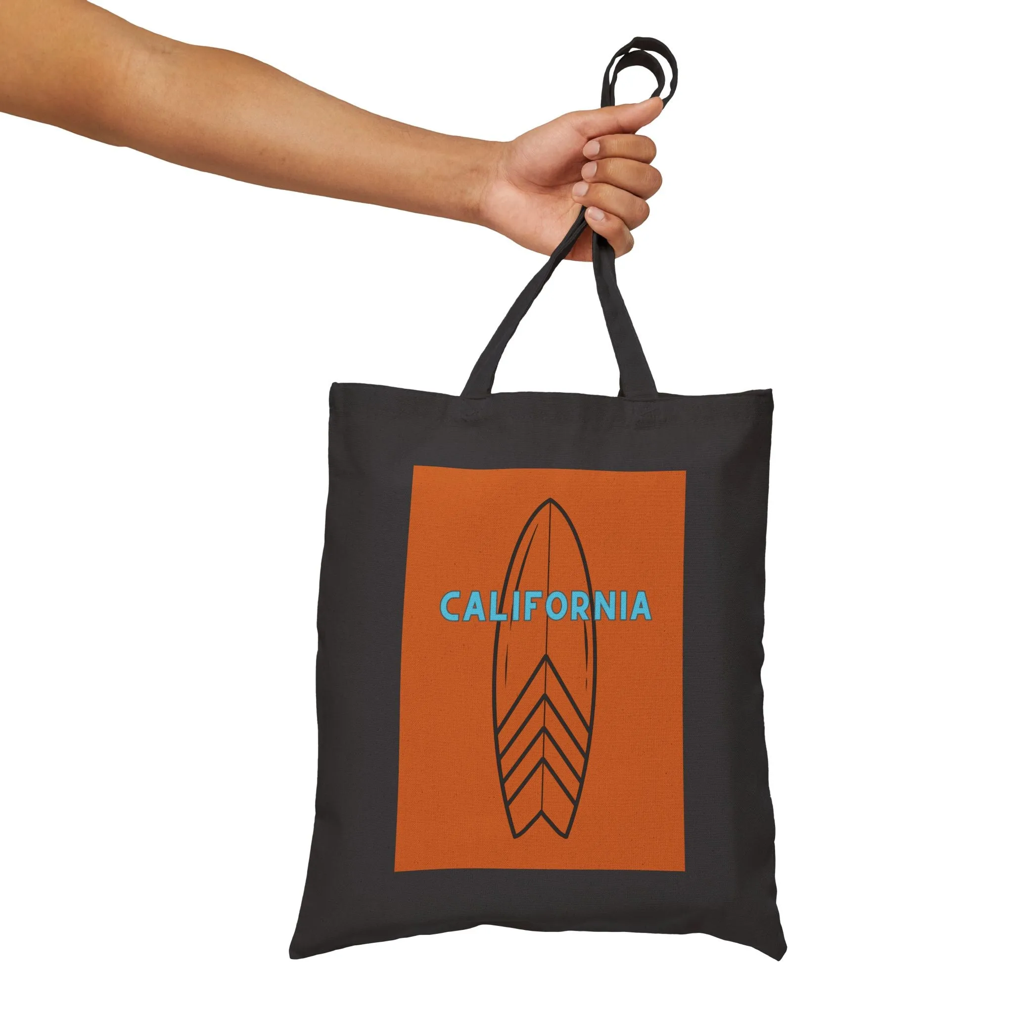 California Surf Cotton Canvas Tote Bag, BROWN