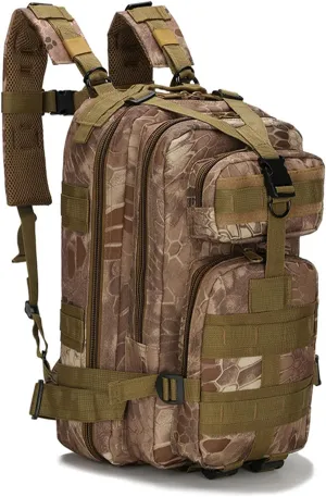 Camouflage Outdoor Hiking Bag Camo Camping Hunting Backpack Double Zipper Sports Pack Training Equipment