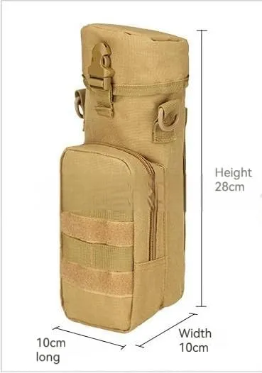 Camping And Cycling Outdoor Waist Pack Water Kettle Bag Hanging Bag Crossbody Belt Bag Multifunctional Shoulder Bag (Jungle Camouflage)