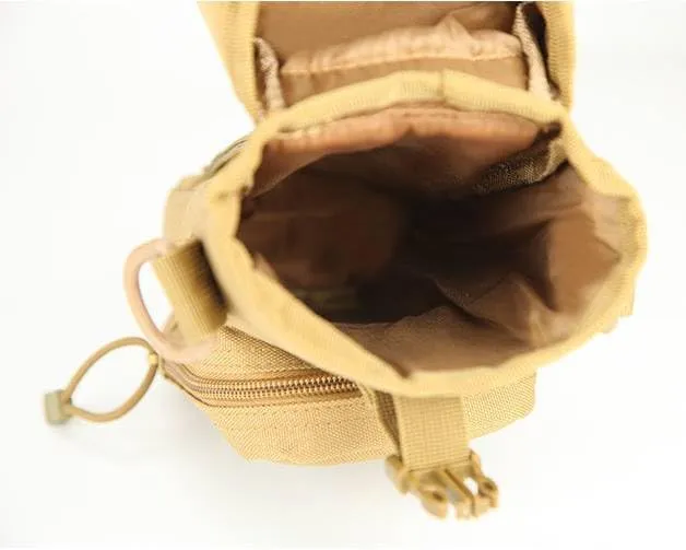 Camping And Cycling Outdoor Waist Pack Water Kettle Bag Hanging Bag Crossbody Belt Bag Multifunctional Shoulder Bag (Jungle Camouflage)