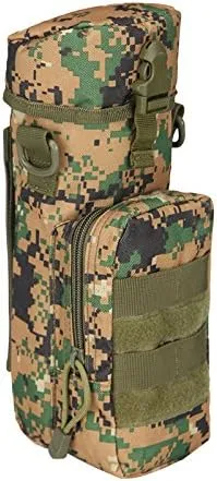 Camping And Cycling Outdoor Waist Pack Water Kettle Bag Hanging Bag Crossbody Belt Bag Multifunctional Shoulder Bag (Jungle Camouflage)