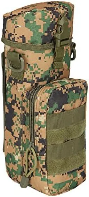 Camping And Cycling Outdoor Waist Pack Water Kettle Bag Hanging Bag Crossbody Belt Bag Multifunctional Shoulder Bag (Jungle Camouflage)