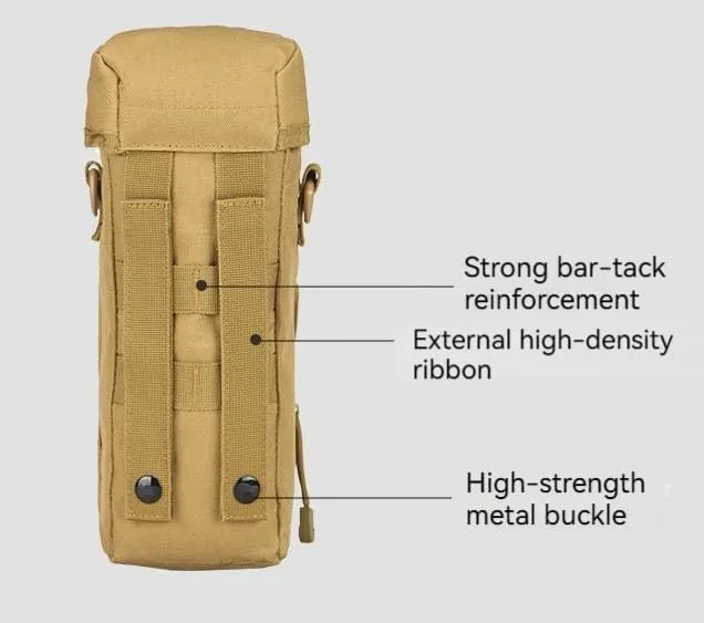Camping And Cycling Outdoor Waist Pack Water Kettle Bag Hanging Bag Crossbody Belt Bag Multifunctional Shoulder Bag (Jungle Camouflage)