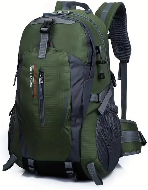Camping backpack Large Capacity Outdoor Backpack For Mountaineering Hiking Camping Adventuring, Casual Sports Rucksack, Waterproof Nylon Multi-functional Large Capacity Backpack