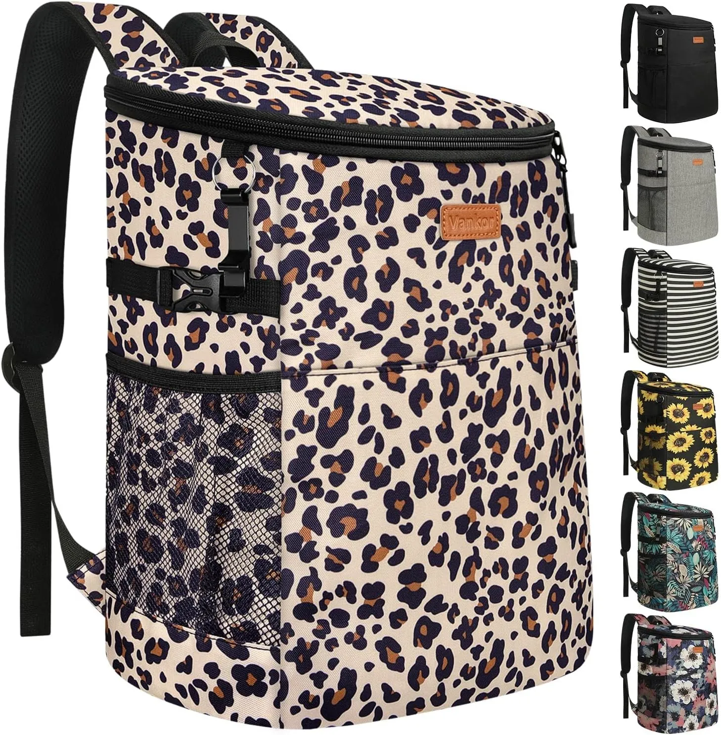 Camping Cooler Backpack 30 Cans, Soft Backpack Coolers Insulated Leak Proof Travel Cooler Bag Waterproof Lunch Picnic Beach Work Trip Thermal Bag Drink Beverage Beer Bag Cooler