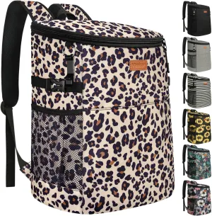 Camping Cooler Backpack 30 Cans, Soft Backpack Coolers Insulated Leak Proof Travel Cooler Bag Waterproof Lunch Picnic Beach Work Trip Thermal Bag Drink Beverage Beer Bag Cooler