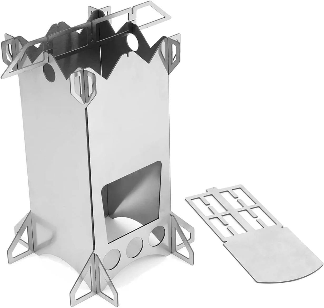 Camping Stove Wood Burning Stoves Portable Backpacking Stove Stainless Steel Stove Lightweight Stove for Outdoor Camping Hiking Picnic BBQ