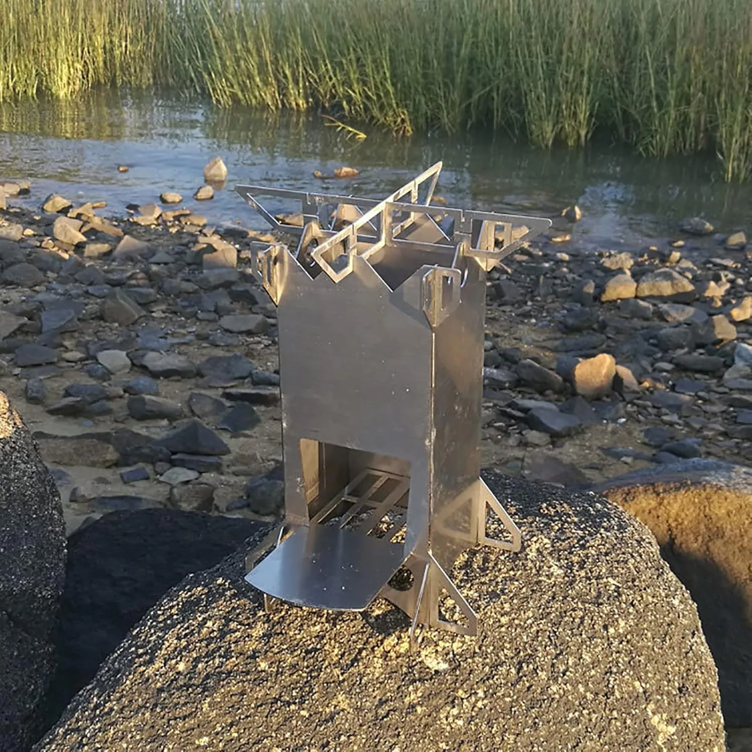 Camping Stove Wood Burning Stoves Portable Backpacking Stove Stainless Steel Stove Lightweight Stove for Outdoor Camping Hiking Picnic BBQ