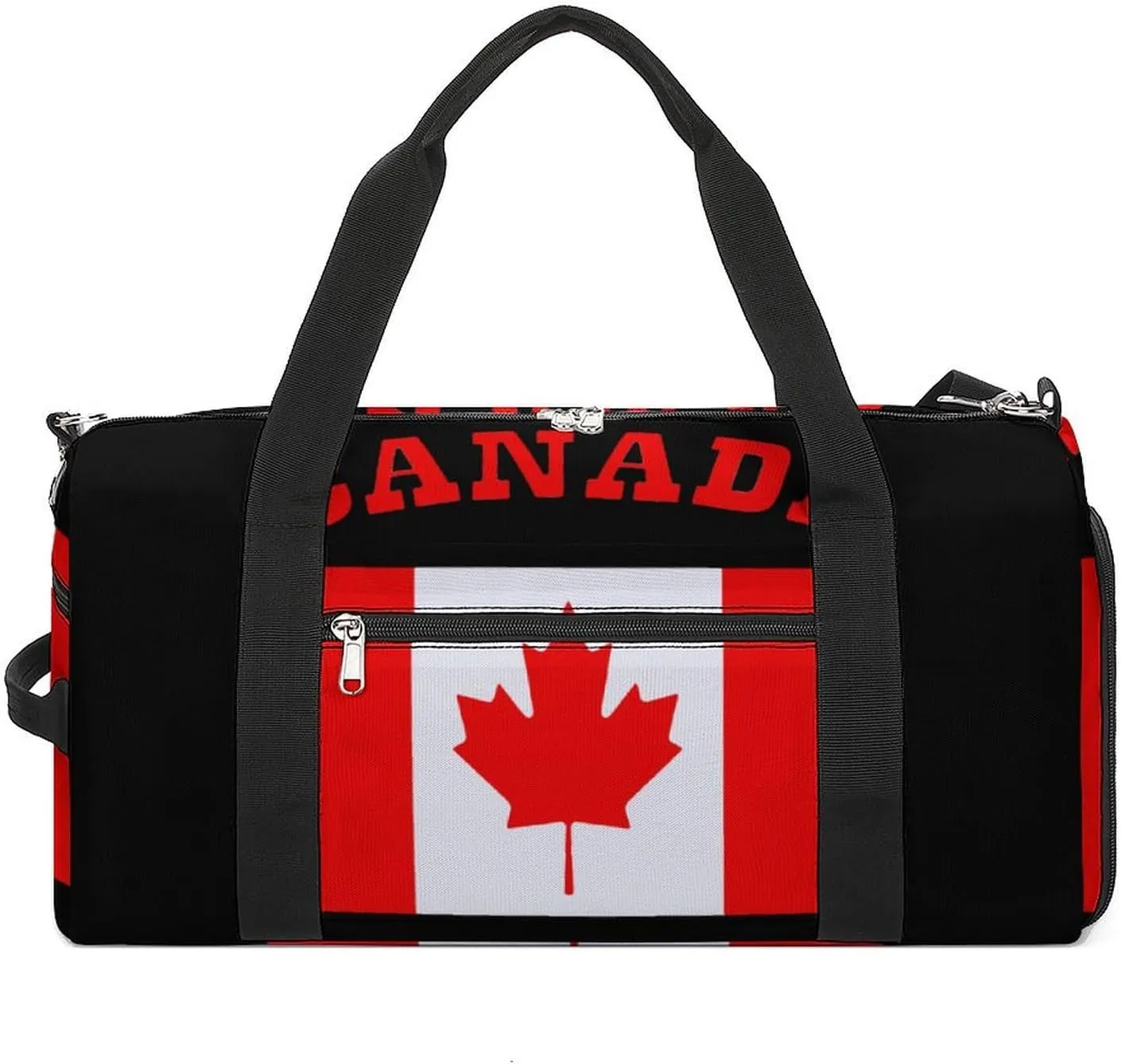 Canada Flag Canadian Maple Leaf Travel Duffel Bag Sport Gym Tote Bag Lightweight with Shoes Compartment for Men Women
