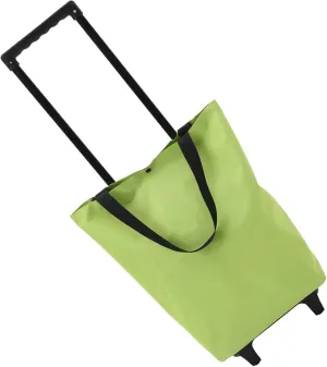 CANIGHT Foldable Rolling Tote Bag with Handle Lightweight Shopping Cart Wheels for Groceries Laundry and Travel Design Stylish