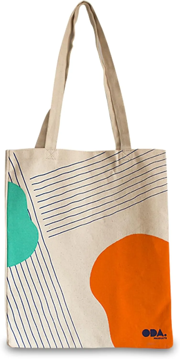 Canvas Cloth Fabric Printed Shopping Shopper Tote Bag - Handle and Shoulder Bag