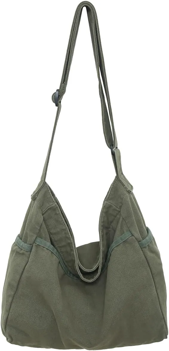 Canvas Tote Bag for Women Messenger Crossbody Handbags Hobo Purses for Women Shoulder Bag Men