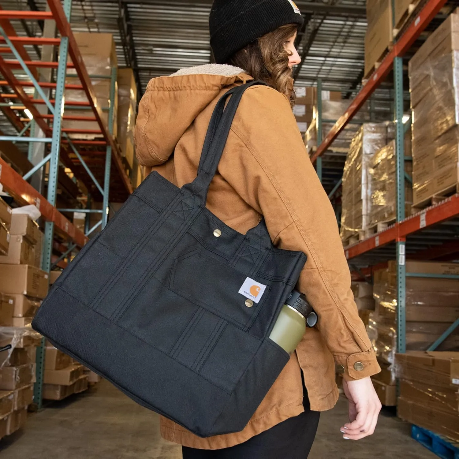 Carhartt Horizontal Zip, Durable Water-Resistant Tote Bag with Zipper Closure