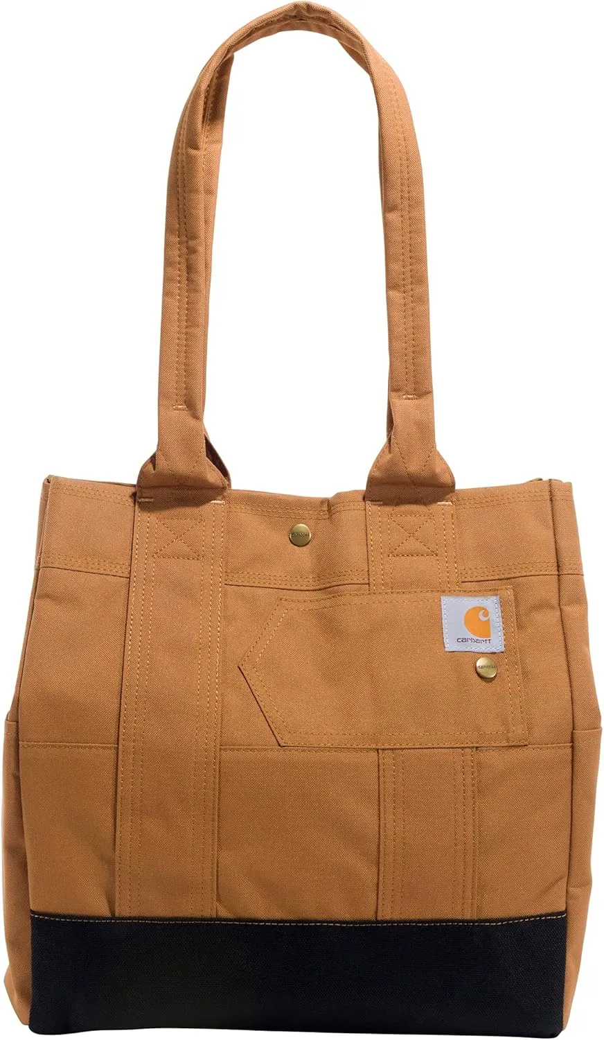 Carhartt Vertical, Durable Water Resistant Tote Bag with Snap Closure