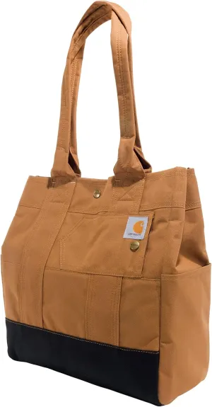 Carhartt Vertical, Durable Water Resistant Tote Bag with Snap Closure