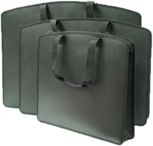 Carry All Tote Cases with Handles By Marcel System (Black, 18” x 24” x 4”)