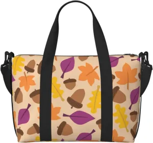 Carry On Duffle Bags Overnight Weekender Bags for Women, Acorn Autumn Fall Leaf Leaves Personal Item Travel Bag, Travel Essentials Sport Gym Bag for Men Women