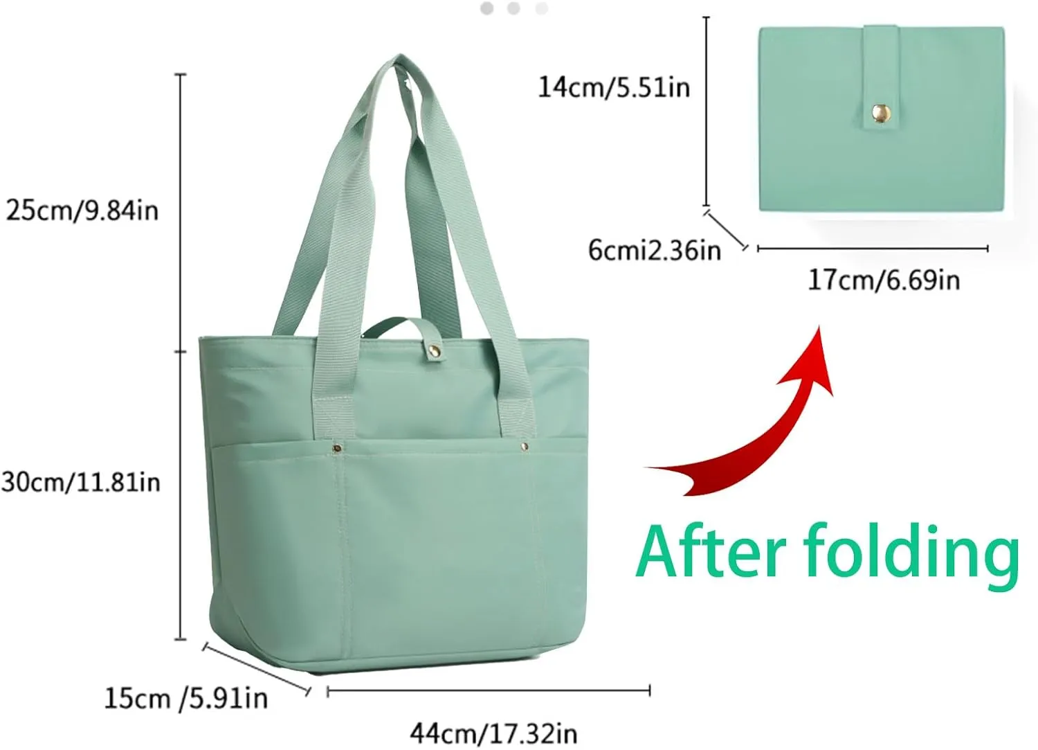 Casual Tote Bag for Women Large Shoulder Bag Handbag for Travel Work Foldable Shopping Bag