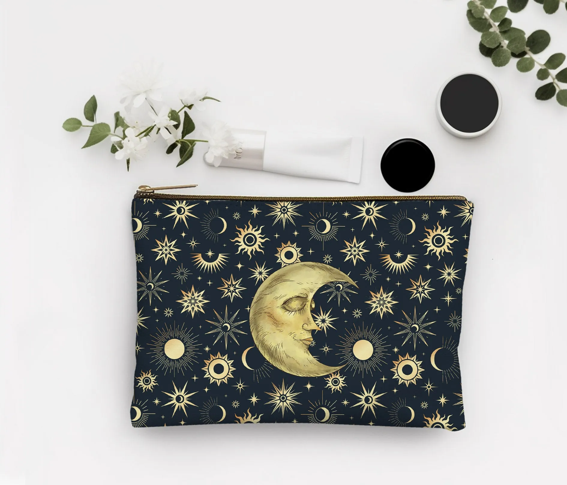 Celestial Pouch. Zipper Accessories Travel Documents Pouch pencil case, cosmetic and travel bags