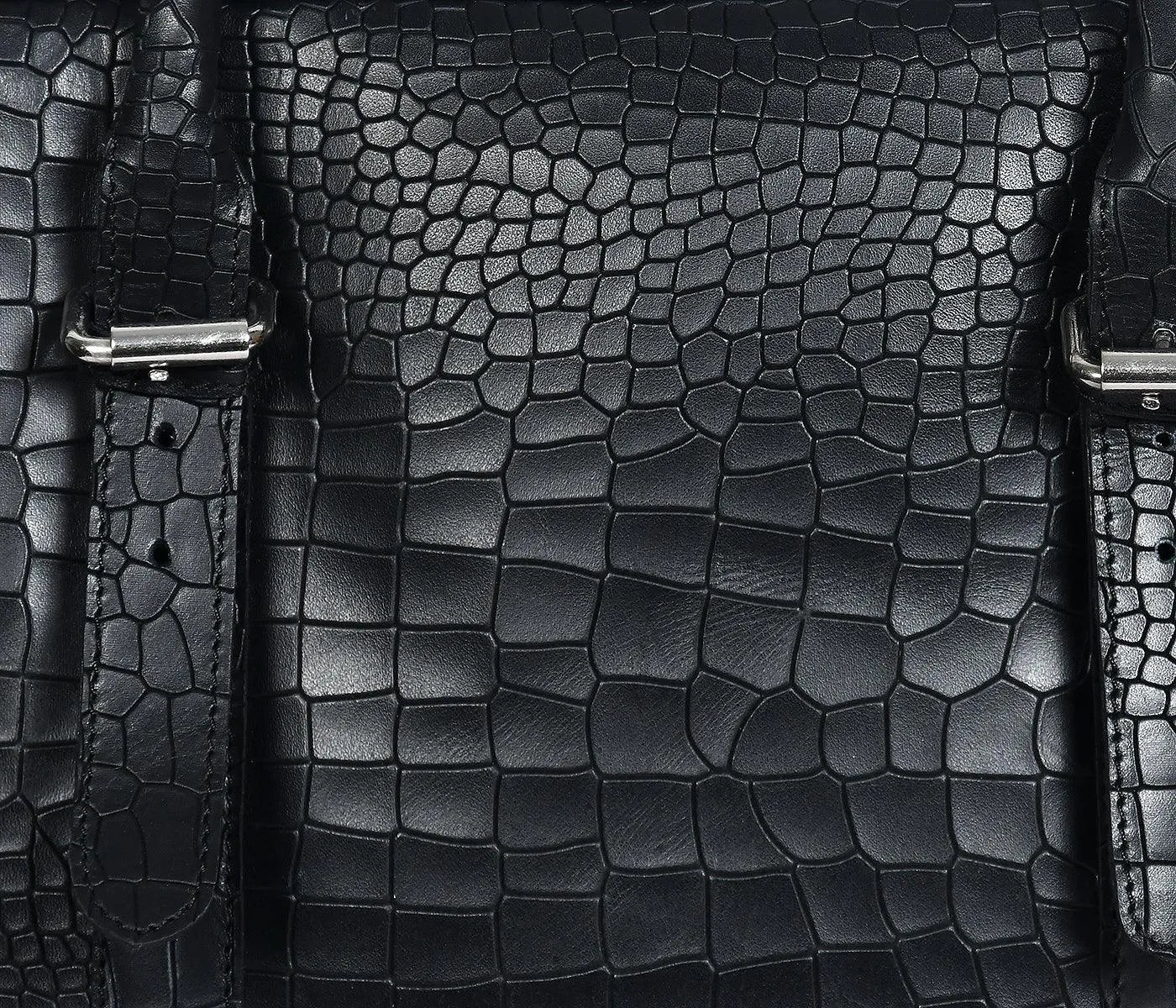 Celtic croco texture pure leather laptop bag for office use with holdall and shoulder strap,  Art: BG-1701