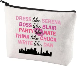 CENWA Funny TV Show Cosmetic Bag Serena Blair Fans Gift Gossip TV Show Gift (DRESS like B)