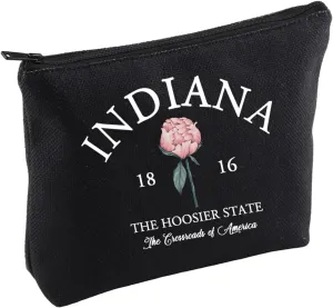 CENWA Indiana Gift Indiana Vacation Gift State of Indiana Cosmetic Bag Indiana Nature Gift Travel Pouch Bag (Indiana B)